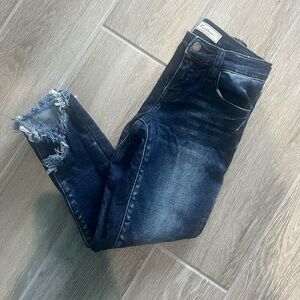 GIRLS size 7 jeans straight cropped